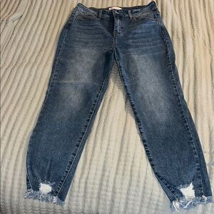 Women's Blue Distressed Jeans